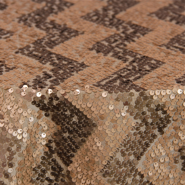 GATSBY CHEVRON CHAMPAGNE / TAUPE SEQUIN